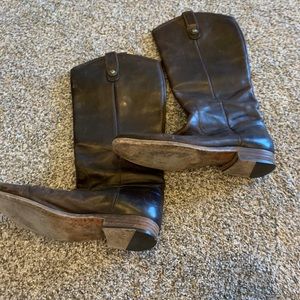 Frye Melissa Button Leather Boots 9 upcycle